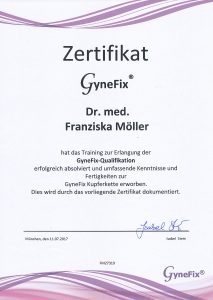 Gynefix Munich certificate